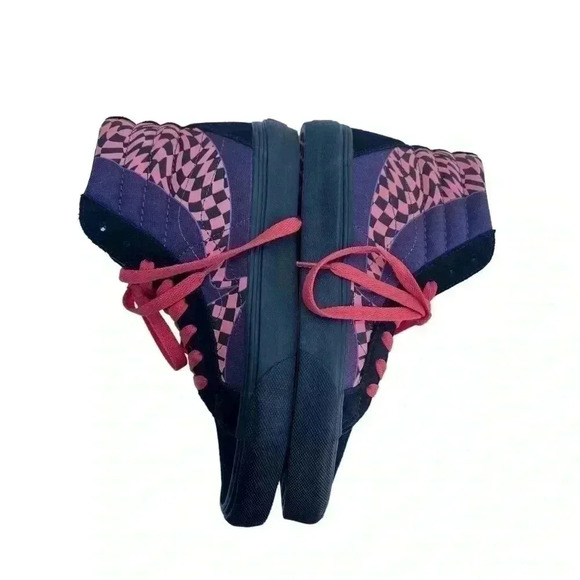 VANS SK8-HI REISSUE WARP BLACK/PAPRIKA/PURPLE SHOES SIZE MENS 6/WNS 7.5 LIKE NEW - Picture 5 of 11